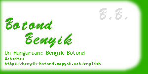 botond benyik business card